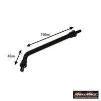 マッドマックス バイク用 カワサキ Z2タイプ ロングミラーステー ブラック 1本 MM04-K005-01（直送品）