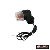 マッドマックス 汎用 丸形ミニヨーロピアンウインカー ブラック/クリア 2個セット MM11-0063-CL 1セット(2個)（直送品）