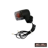 マッドマックス 汎用 丸形ミニヨーロピアンウインカー ブラック/スモーク 2個セット MM11-0063-SM 1セット(2個)（直送品）