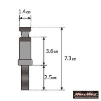 マッドマックス 汎用 アルミ製 ウインカーステー M10×73mm シルバー 2本SET MM11-0068-02 1セット(2本)（直送品）