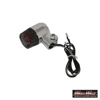 マッドマックス 丸形ミニヨーロピアンウインカー シルバー/スモーク M10×60mm取付ステー付 MM11-0074-SM 1セット(2個)（直送品）