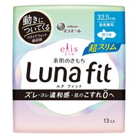 【生理用品】 ナプキン 超スリム昼夜兼用 羽つき 32.5cm エリス素肌のきもちルナフィット 1セット（13枚×24） 大王製紙