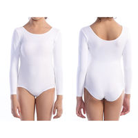 wundou(ウンドウ) 女子体操レオタード長袖 130 ホワイト P520J 1枚（直送品）