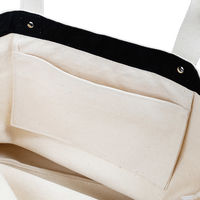 DEAN&DELUCA（ディーン&デルーカ） ブラック&ナチュラル　キャンバストートバッグ 大容量 A3サイズ 4580379227544 1個