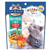 コンボ プレゼント 腸内環境の維持 シーフードミックス味 総合栄養食 国産 42g（約3g×14袋）3袋 猫用 おやつ