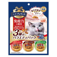 コンボ プレゼント 免疫力の維持 3種のバラエティパック 国産 90g（約3g×30袋）3袋 日本ペットフード 猫用 おやつ