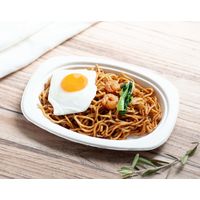 Gracz（グレース）バガス オーバルプレート ナチュラル 1セット（100枚：50枚入×2袋）