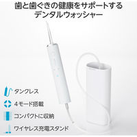 ジェットウォッシャー 口腔洗浄器 タンクレス 防水 IPX7 充電式 小型 軽量 白 HC-JF01WH エレコム 1個（直送品）