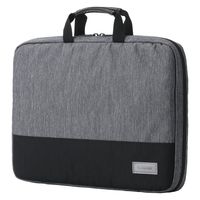 パソコンケース 14インチ ハンドル付 PCバッグ 衝撃吸収 軽量 ダブルファスナー グレー BM-F07XGY エレコム 1個（直送品）
