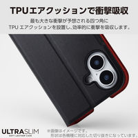 G253 ケース レザー 手帳型 衝撃吸収 超軽量 ブラック PM-G253PLFUBK エレコム 1個（直送品）