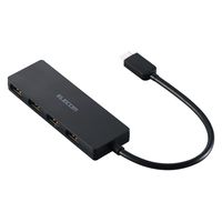 USBハブ USB-A×4ポート タイプCコネクタ USB2.0 コンパクト ブラック U2HC-H040BK エレコム 1個（直送品）