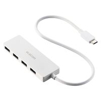 USBハブ A×4ポート タイプCコネクタ USB3.2(Gen1) 薄型 30cm 白 U3HC-H041WH エレコム 1個（直送品）