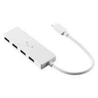 USBハブ A×4ポート タイプCコネクタ USB3.2(Gen1) 薄型 しろちゃん U3HC-H040WF エレコム 1個（直送品）
