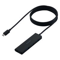 USBハブ A×4ポート タイプCコネクタ USB3.2(Gen1) 1.5m 黒 U3HC-H044BK/E エレコム 1個（直送品）