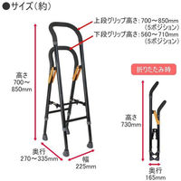 幸和製作所 手すりな杖 CAM04 歩行補助 支え 転倒防止 1台（直送品）