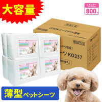 KAEI 薄型ペットシーツ レギュラー KO337 大型 犬猫トイレ 1箱(800枚入)（直送品）