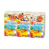明治それいけ！アンパンマンの朝のフルーツ＆ミルク カルシウム・ビタミンD 125ml 1セット（72本：3本セット×24）