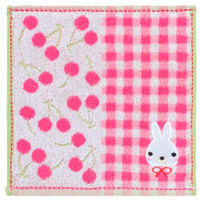 日繊商工 キッズ柄タオルハンカチ(ウサギさん)個包装 プチギフト QGS3097P-1P(10) 1箱(10枚入)（直送品）