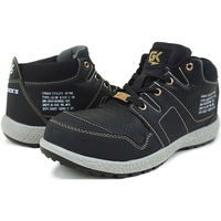 ケイゾック セーフティミッド(ヒモ) ブラック 25.0cm GKS-06 1足（直送品）