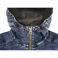 ケイゾック デニムジップアップパーカー ブラック L GKW-9201 1着（直送品）