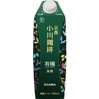 京都 小川珈琲 有機珈琲 無糖 紙パック 1000ml 1箱（6本入）