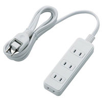 延長コード 電源タップ コンセント 2m 2ピン 4個口 スイングプラグ ホワイト T-S02-2420WH エレコム 1個