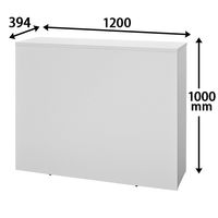 アール・エフ・ヤマカワ テンポ　ハイカウンター 幅1200×奥行き394×高さ1000mm ホワイト 1台