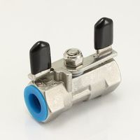 エスコ G1/4”xRc1/4” ボールバルブ(ステンレス製/蝶ハンドル) EA425CA-22 1個（直送品）