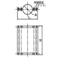 エスコ 125A 掃除口用継手金具(電気亜鉛メッキ) EA440C-325 1個（直送品）