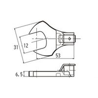 エスコ 12mm スパナヘッド(φ12mm接続用) EA723WG-112 1個（直送品）