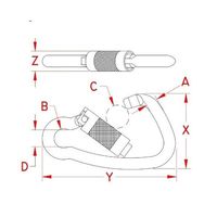 エスコ 124.7x11.1mm ハーネスクリップ(アルミ製) EA638JN-41 1個（直送品）