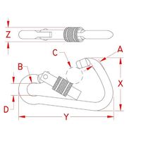 エスコ 124.9x11.1mm ハーネスクリップ(スチール製) EA638JN-47 1個（直送品）