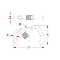エスコ 114.3x12.7mm ハーネスクリップ(アルミ製) EA638JN-48 1個（直送品）