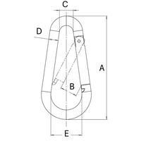エスコ 11x120mm スナップフック(10個) EA638JP-35 1パック(10個)（直送品）