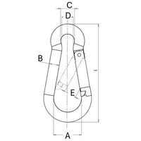 エスコ 12x140mm スナップフック(10個) EA638JP-49 1パック(10個)（直送品）