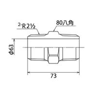エスコ R2・1/2” ニップル(ステンレス製) EA469AH-25A 1個（直送品）