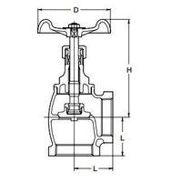 エスコ RC 3/8 ” グローブバルブ(青銅製) EA470CA-103 1個（直送品）
