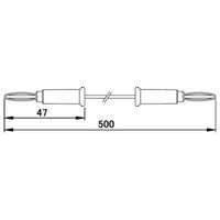 エスコ 500mm/0.3mm2テストリード(両端バナナプラグ/6本) EA940DT-81 1袋（直送品）