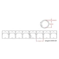 エスコ 32mmx5m スリットチューブ(黒) EA944BX-125 1本（直送品）