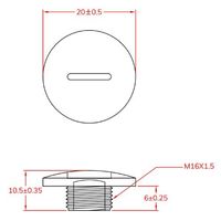 エスコ M16x1.5mm スクリュープラグ(100個) EA948HK-116 1袋(100個)（直送品）
