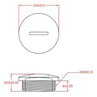 エスコ M20x1.5mm スクリュープラグ(100個) EA948HK-120 1袋(100個)（直送品）