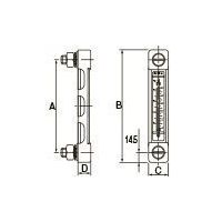 エスコ 127mm レベルインジケーター(レベル盤/プロテクター付) EA949CX-124 1個（直送品）