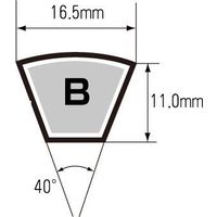 エスコ B 73 高負荷伝動ベルト(レッドVベルト) EA967BR-73 1本（直送品）