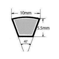 エスコ 2m 穴あきVベルト(M形) EA967VM-2 1本（直送品）