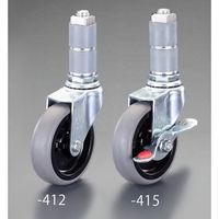 エスコ 100mm[ECOパイプ用]差込キャスター(自在・ブレーキ付) EA976AW-416 1個（直送品）
