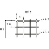 エスコ 450x1200mmボルトレススチール棚用側面金網 EA976DZ-31 1枚（直送品）