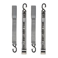 エスコ 50mmx1.9m/363kg 荷締ストラップ(グレー/2本組) EA982BA-6A 1セット（直送品）