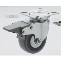 エスコ 80mm キャスター(自在金具/ブレーキ付) EA986FA-13 1個（直送品）