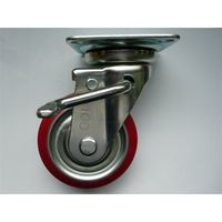 エスコ 100mm キャスター(自在金具・ブレーキ付) EA986PN-82 1個（直送品）