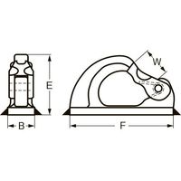 エスコ 1.12ton フック(溶接型) EA987GK-31 1個（直送品）